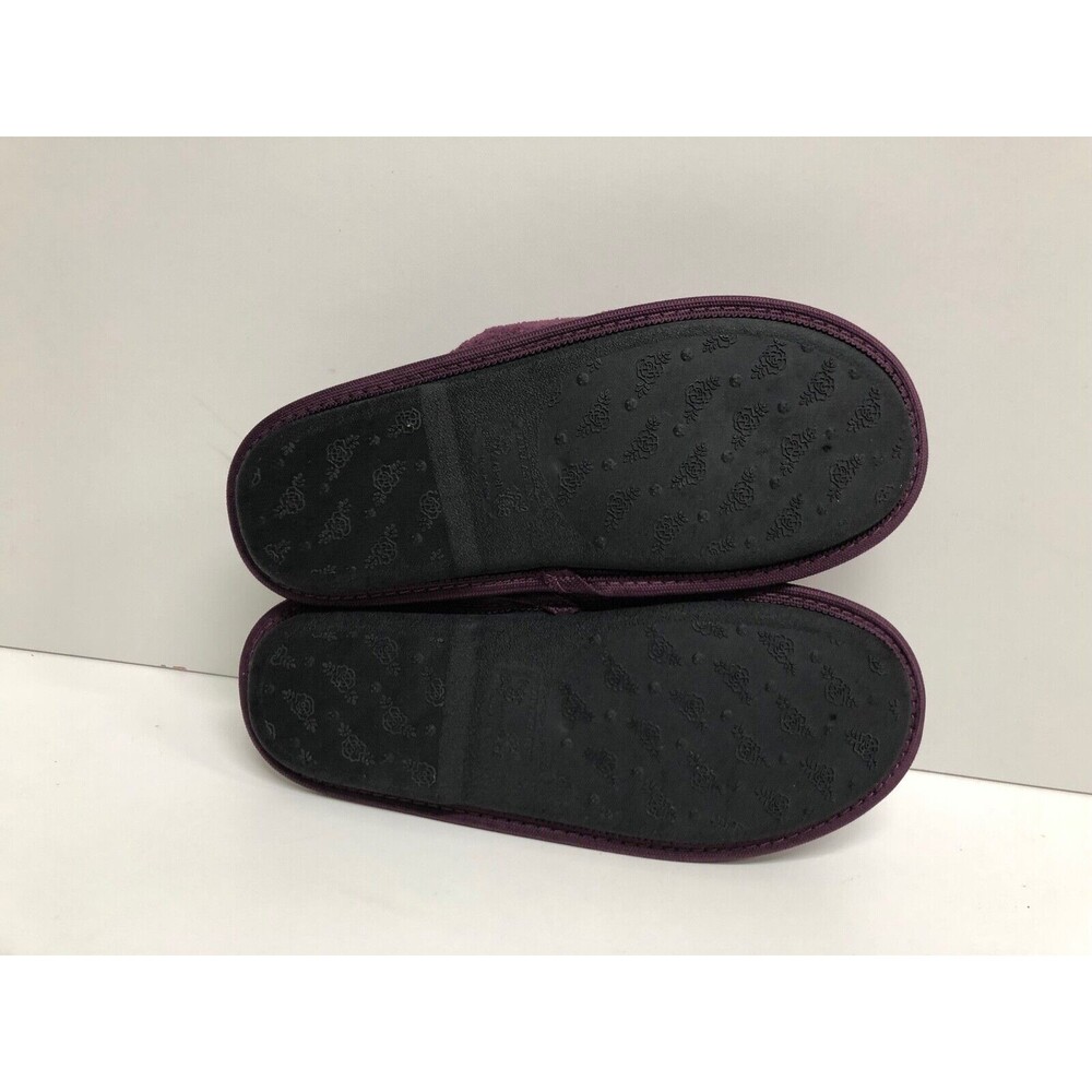 Laura Ashley Women's Slippers Polka Dot purple White With Bow Size XL 9.5-10.5 - Picture 9 of 9